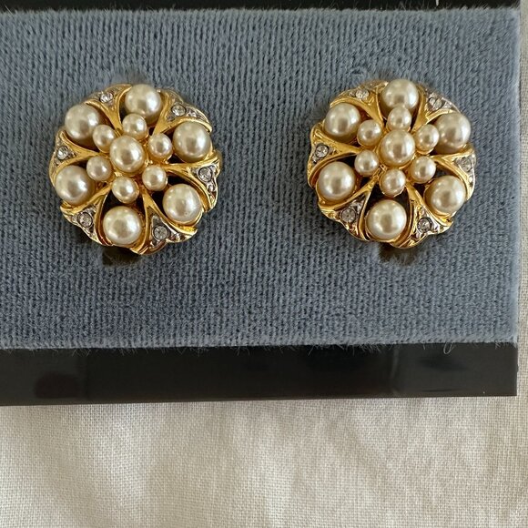 Jewelry New Fashion Gold Plate Pearl Clip On Earrings Poshmark